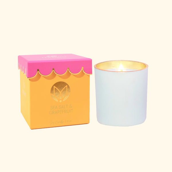Scalloped Sea Salt & Grapefruit Soy Candle