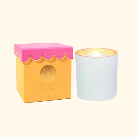 Scalloped Sea Salt & Grapefruit Soy Candle