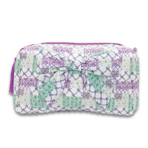 Simply Southern® Quilted Bow Cosmo Bag: Patch