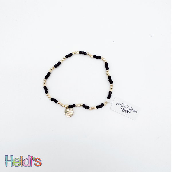 Simply Southern Beaded Bracelet: Black