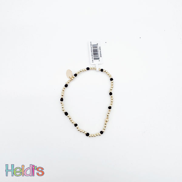 Simply Southern Beaded Bracelet: Black and Gold