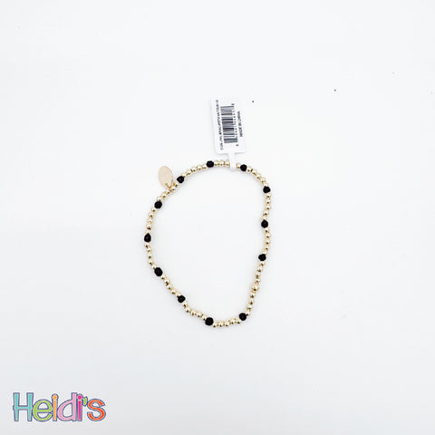Simply Southern Beaded Bracelet: Black and Gold