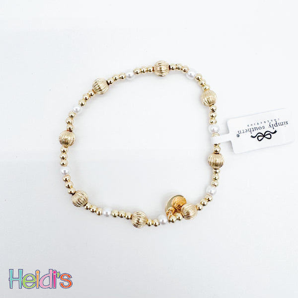Simply Southern Beaded Bracelet: Gold Ball