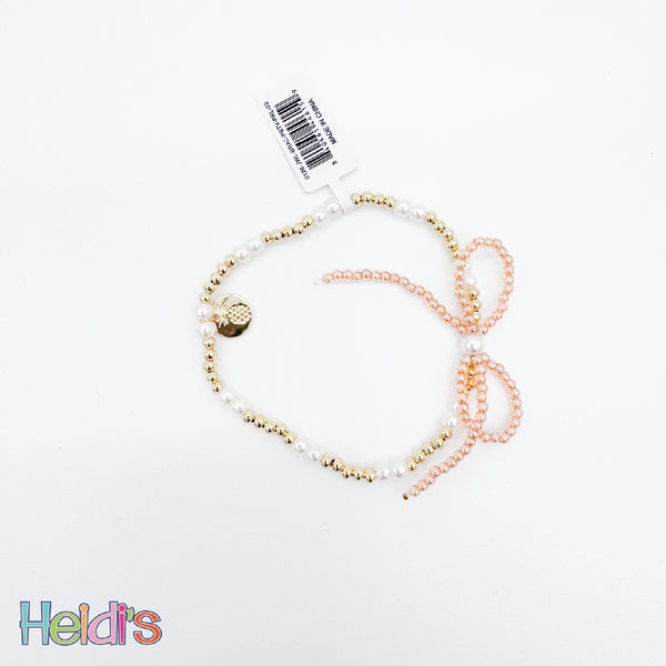 Simply Southern Beaded Bracelet: Ivory Bow