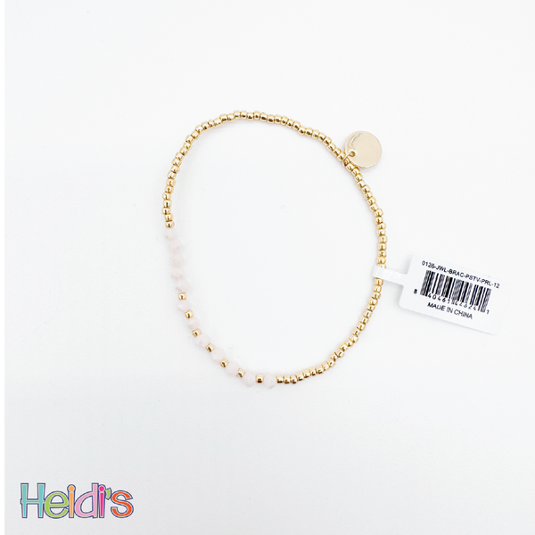 Simply Southern Beaded Bracelet: Light Pink