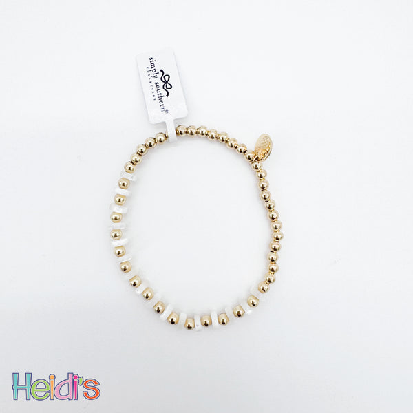 Simply Southern Beaded Bracelet: Pearl 2