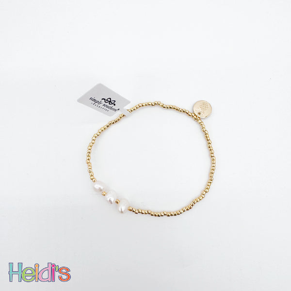 Simply Southern Beaded Bracelet: Pearl 3