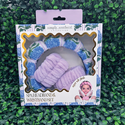 Headband and Wristband Set: Purple