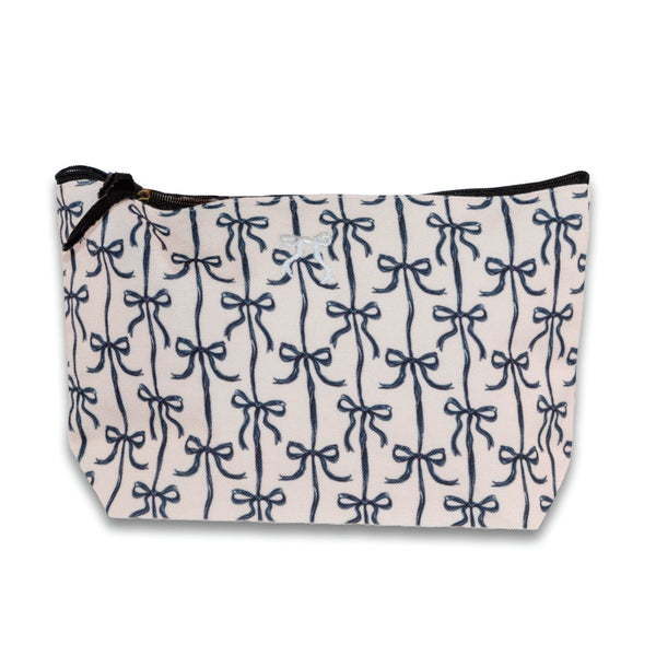 Simply Southern® Cosmetic Pouch: Black Bow