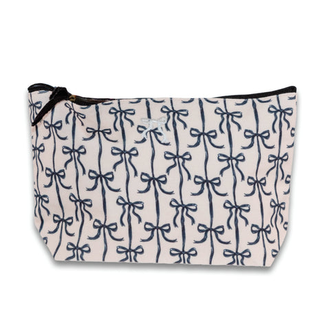 Simply Southern® Cosmetic Pouch: Black Bow