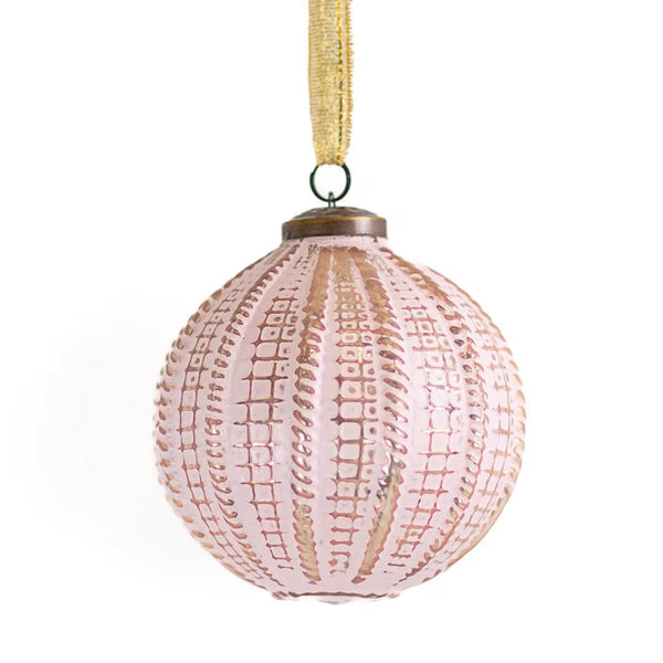 Tivoli Blush and Gold Glass Ornament
