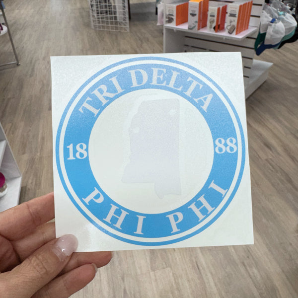 Tri Delta Circle Chapter Decal