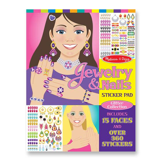 Jewelry & Nails Glitter Stickers Pad Melissa & Doug®