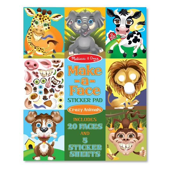 Make-a-Face Crazy Animals Sticker Pad Melissa & Doug®