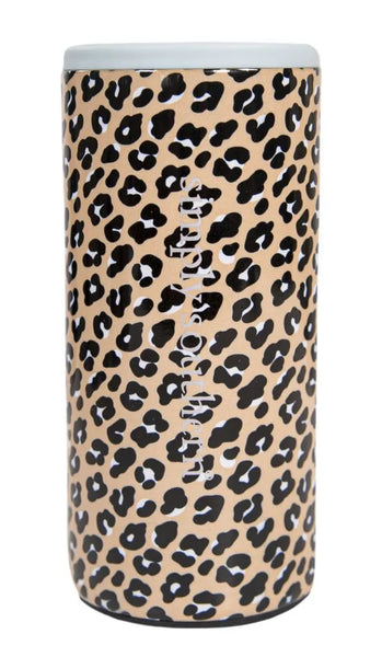 Simply Southern® Stainless Slim Can Cooler: Leopard