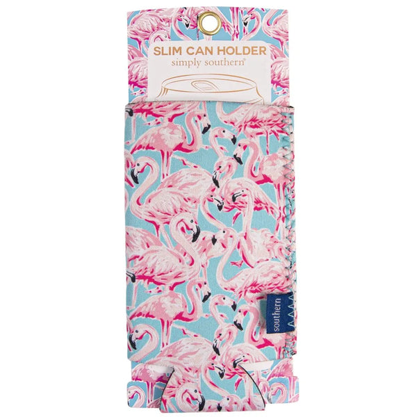 Simply Southern® Slim Can Holder - Flamingo