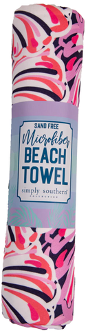 Simply Southern® Microfiber Beach Towel: Scallop