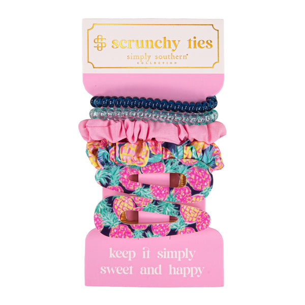 Simply Southern® Mini Scrunchie Set: Pine Navy