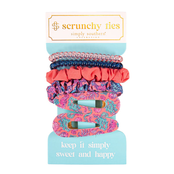 Simply Southern® Mini Scrunchie Set: Seahorse
