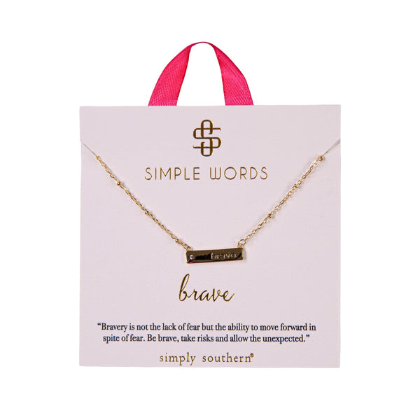 Simply Southern® Simple Words Necklace: Brave