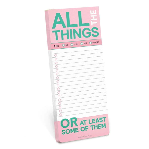 All The Things Note Pad
