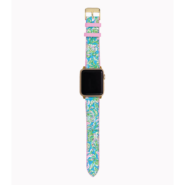Lilly Pulitzer® Leather Apple Watch Band: Chick Magnet