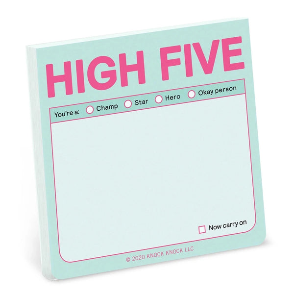 High Five Sticky Note Pad