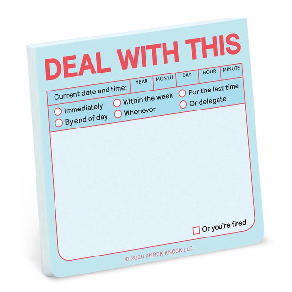 Deal With This Sticky Note Pad
