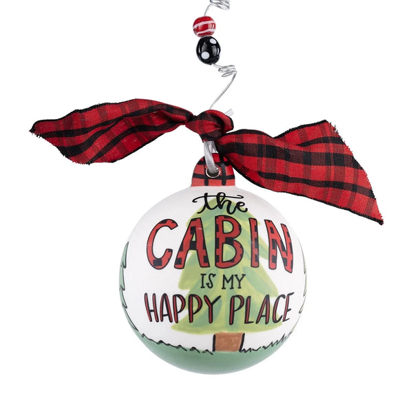 Cabin is My Happy Place Ornament