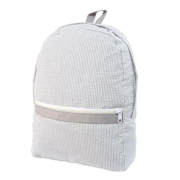 grey medium seersucker backpack