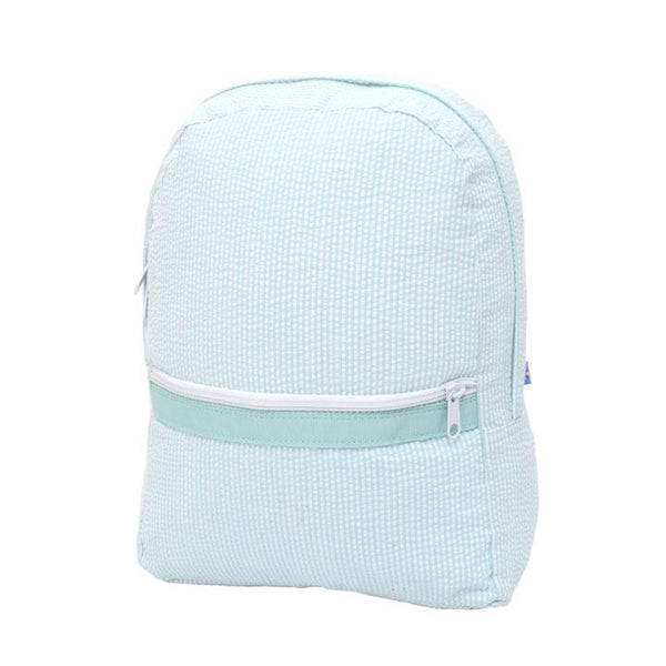 mint medium seersucker backpack