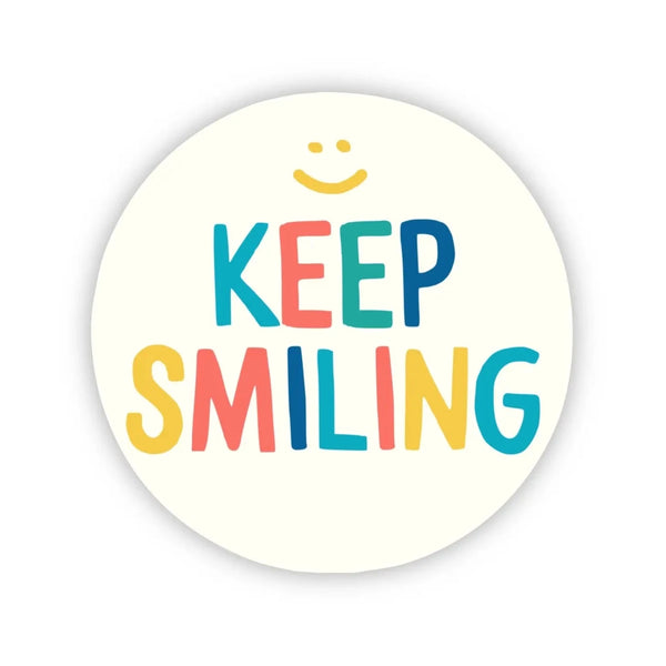 Blue Keep Smiling Keep Smiling Decal – Heidisonline