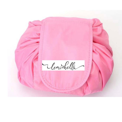 Lemonbella Lay Flat Cosmetic Bag - Pink