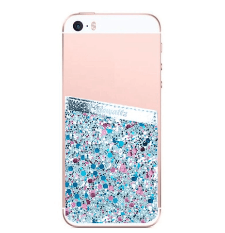 Blue Glitter Phone Pocket
