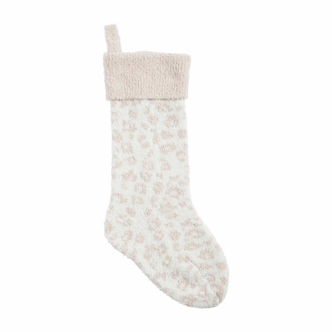 Cream Chenille Christmas Stocking