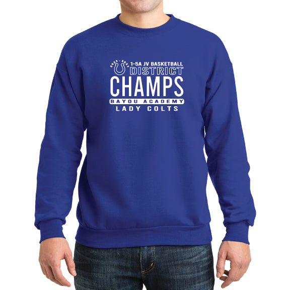 JV Basketball District Champs Crewneck Sweatshirt