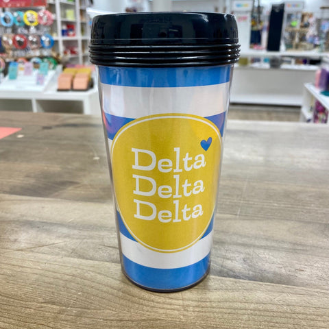 Tri Delta Striped Tumbler