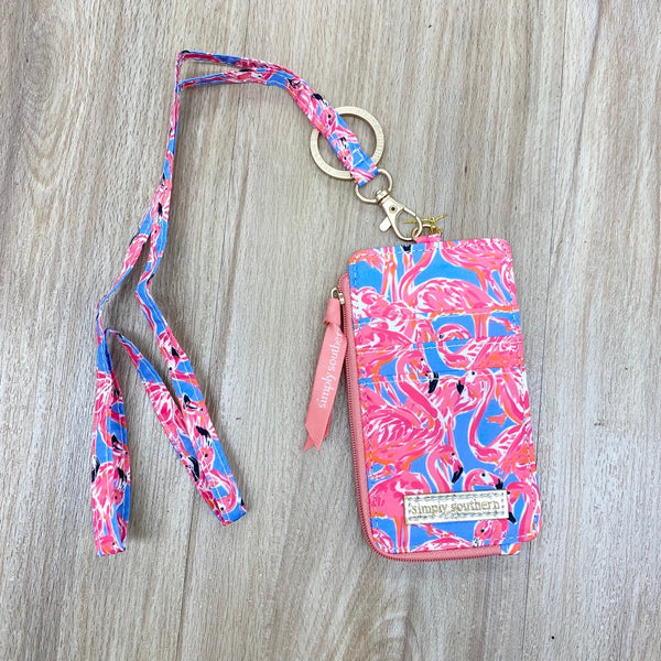 Simply Southern® Lanyard ID Wallet - Flamingo