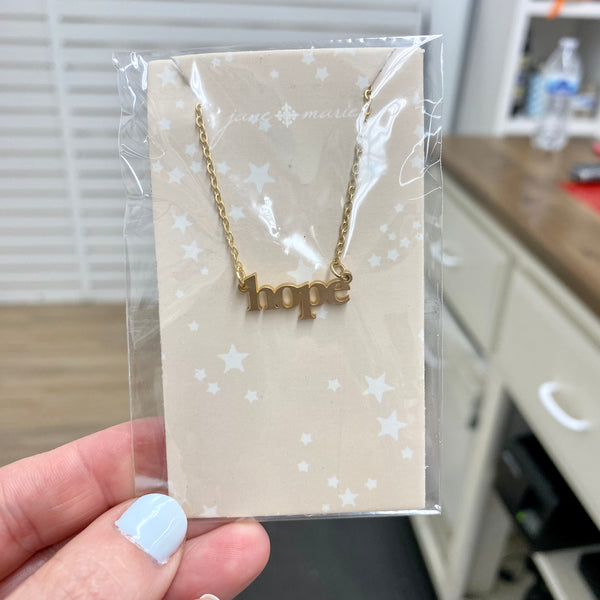 Faithful Necklace-Gold Hope