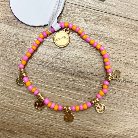 Giggles Bracelet-Pnk Orange