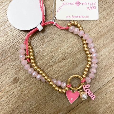 Triple The Love Bracelet-Pink Love