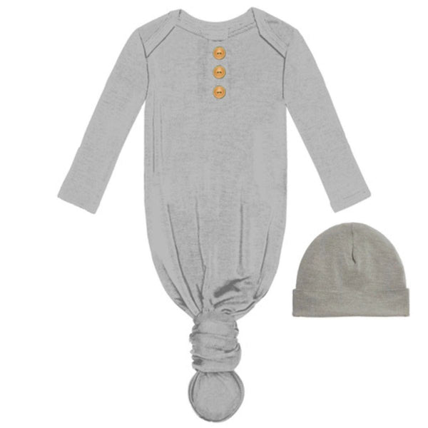 Gown & Beanie Set - Grey