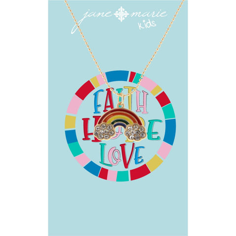 All About A Smile Necklace: Enamel Rainbow