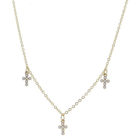 Deborah Necklace: White Cross