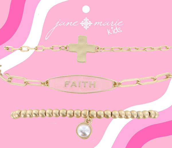 1,2,3 For Me Bracelet Set: Faith