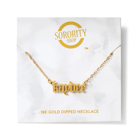 KD Old English Necklace