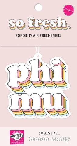Phi Mu Retro Air Freshener