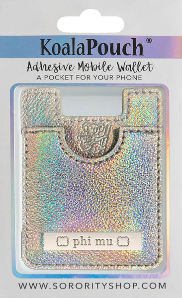 Phi Mu Holographic Phone Pouch