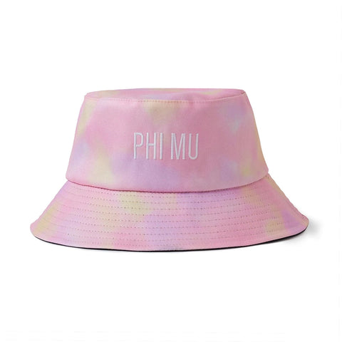Phi Mu Tie Dye Bucket Hat