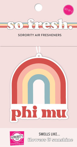 Phi Mu Rainbow Air Freshener